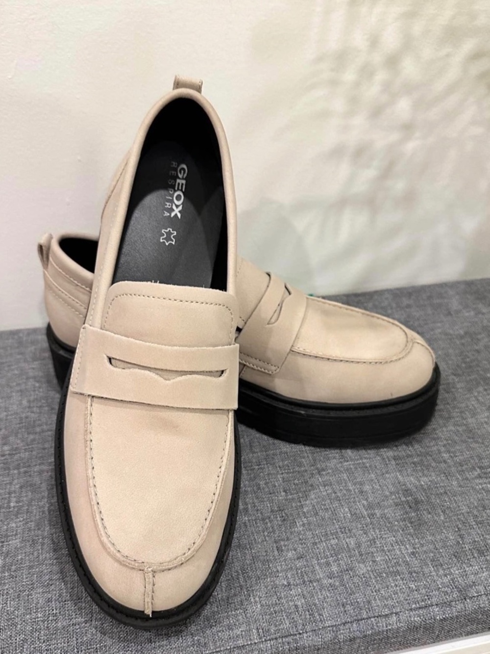Geox Women's Platform Loafers - Sand - 40 (size 9)